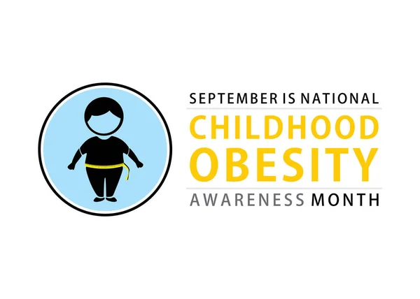 September National Childhood Obesity Awareness Month Poster Design — Stock vektor