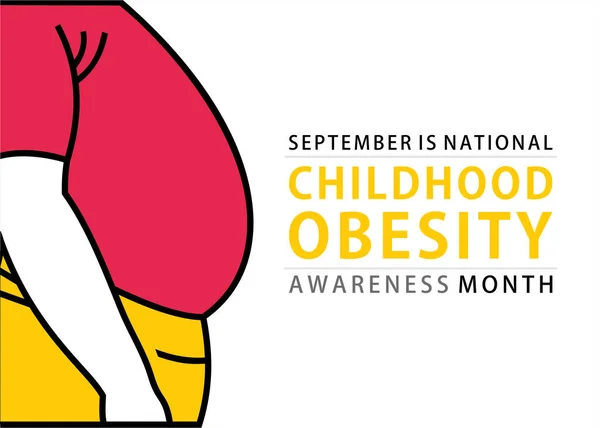 September National Childhood Obesity Awareness Month Poster Design — 스톡 벡터