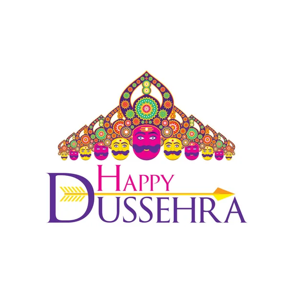 Ilustracja Happy Dussehra Festiwalu Indii — Wektor stockowy
