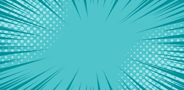 Mavi Manga anime aksiyon çerçeve çizgileri yarım tonlu. Patlayan ışık huzmeleri, çizgi roman tarzı, vektör illüstrasyonlu pop sanat geçmişi. Hız çizgileri olan soyut patlayıcı şablonu