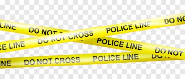 Olay yeri ya da inşaat alanı için sarı işaretlerin olduğu bir şeritten geçmek gerçekçi. Polis hattı ve şeridi geçmeyin. Tehlike bandı uyarısı. Kaza kurdeleleri, yapım aşamasında.