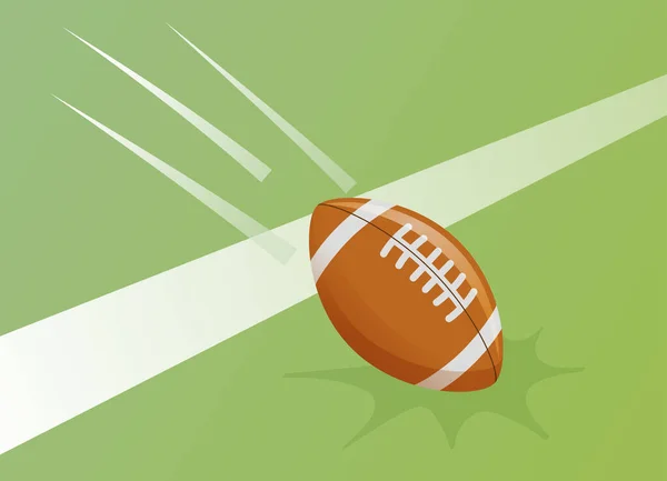 Touchdown Ball American Football Trajectory Playing Field Line American Football —  Vetores de Stock