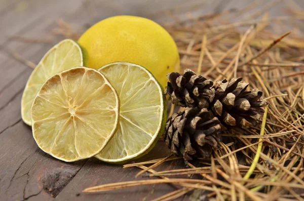 Citron på naturliga bakgrund — Stockfoto