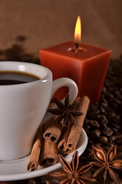 Caffè, cioccolato e spezie — Foto Stock