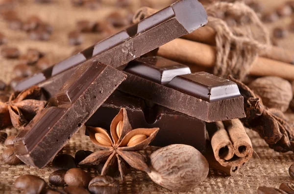 Chocolate y especias — Foto de Stock