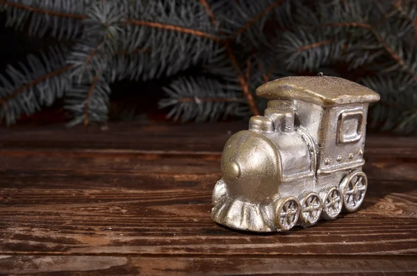 Vela de Natal locomotiva — Fotografia de Stock