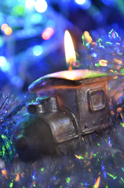 Boże Narodzenie lokomotywa — Zdjęcie stockowe