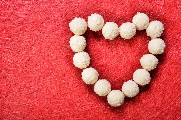 Doces em forma de coração — Fotografia de Stock