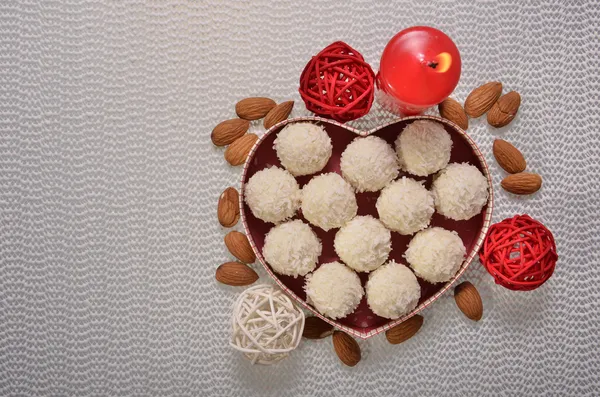 Heart shaped candies — Stock Photo, Image