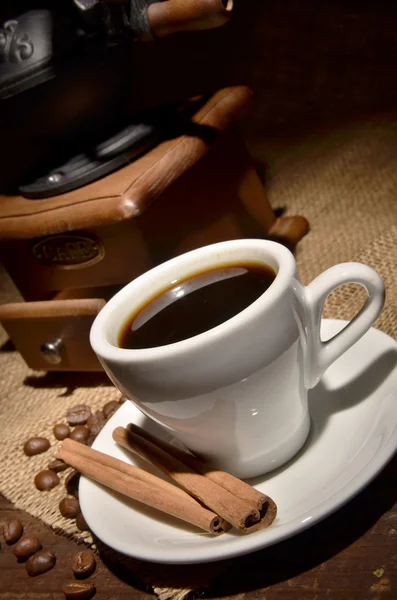 Tasse avec café et épices — Photo