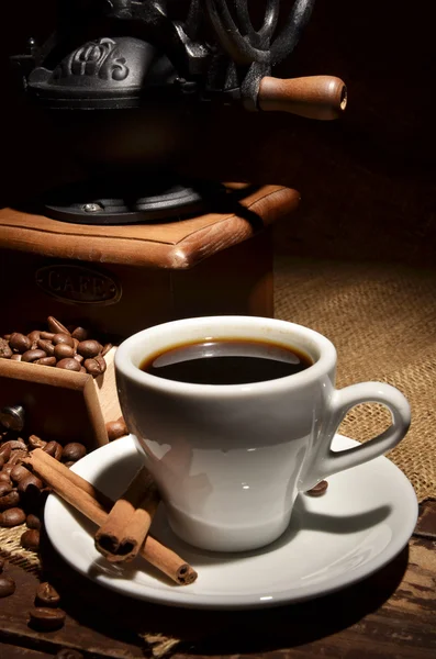 Tazza con caffè e spezie — Foto Stock
