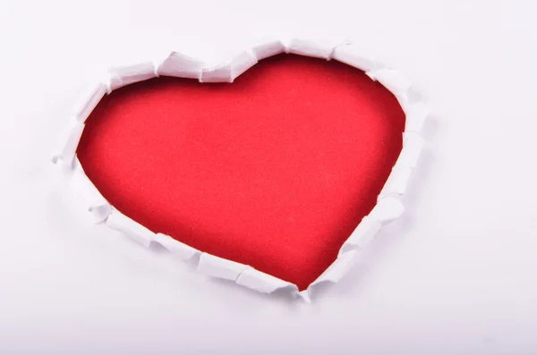 Beyaz arka planda kırmızı kalp