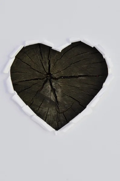 Cuore di legno — Foto Stock