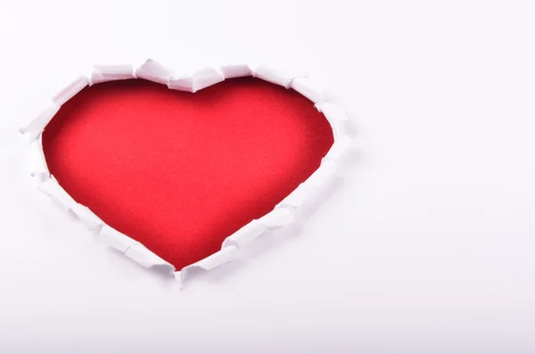 Beyaz arka planda kırmızı kalp