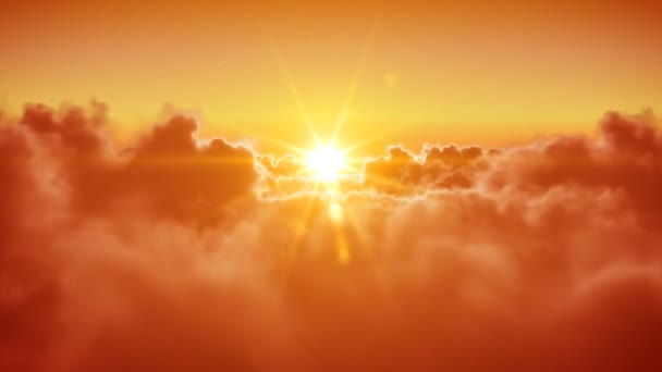 létání nad mraky slunce (ráno). bezproblémovou 3d animace. 1080 p HD.