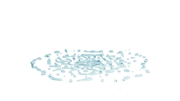 Une goutte d'eau qui tombe sur blanc. HD 1080. Masque alpha .