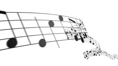 3D müzik notlar. HD. loopable.