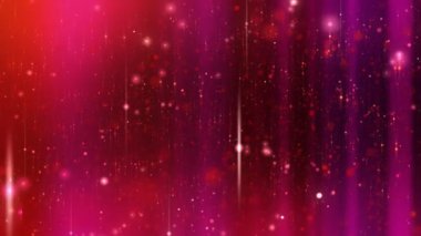 fişekleri ve yıldız ile kırmızı bir arka plan. HD. döngü.