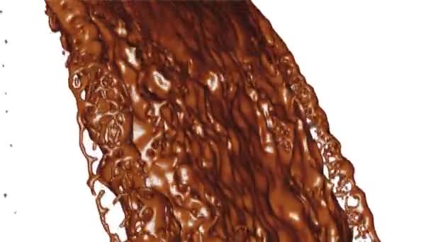 Choklad fallande hd 1080, loopable. alpha — Stockvideo