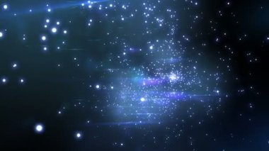 Uzayda uçan sonsuz bir yıldız. ilmekledi animasyon. HD 1080.