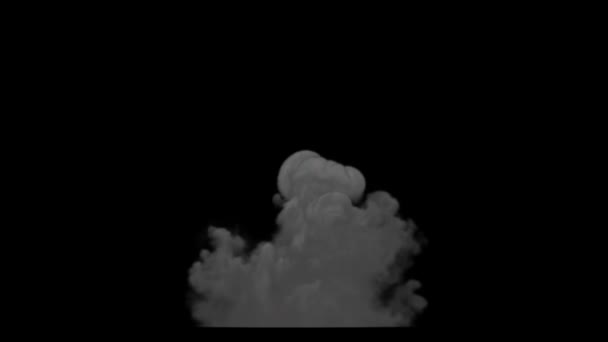 Stor explosion på svart. alpha mask. HD 1080. — Stockvideo