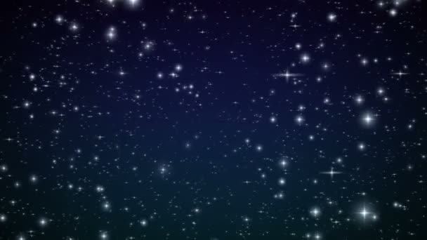 Flight through the stars. Looped animation. Beautiful endless stars with twinkling flares. HD 1080. — Stock Video