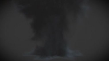 siyah büyük bir patlama. Üstten Görünüm. Alfa maskesi. HD 1080.