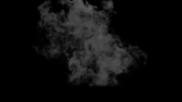 Grote explosie op zwart. bovenaanzicht. alpha masker. HD 1080. — Stockvideo