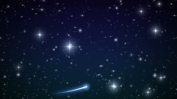 Heart made of twinkling Stars in the Beautiful night sky. HD 1080. — Stock Video