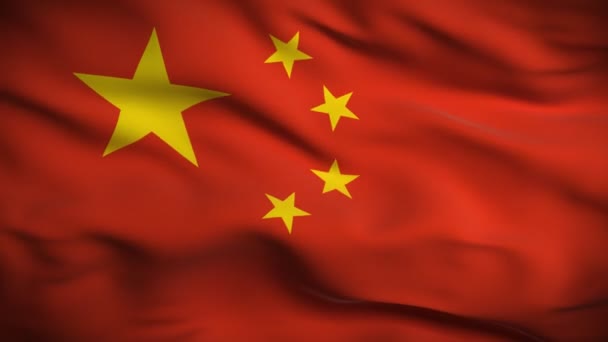 Флаг Китая — стоковое видео