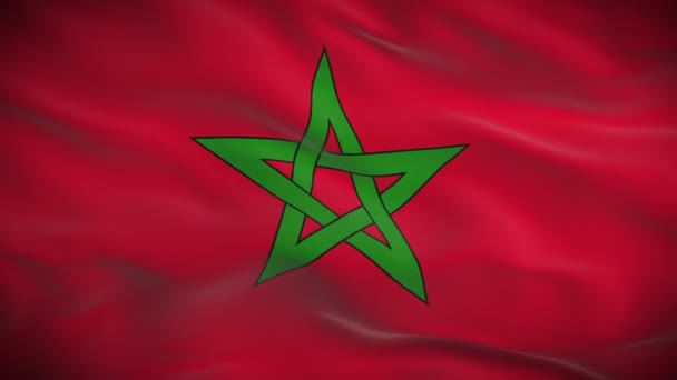 Bandera de Marruecos — Vídeos de Stock