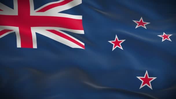 Bandera de New Zealand — Vídeo de stock
