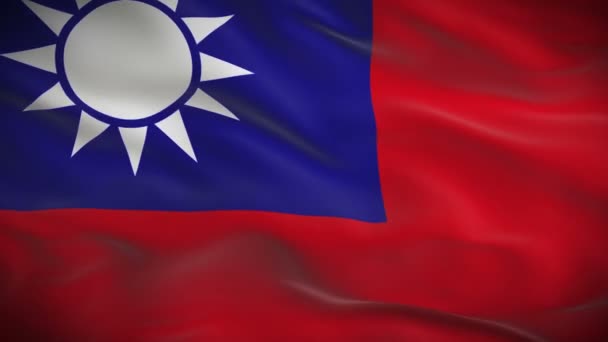 Bandera de Taiwan — Vídeos de Stock