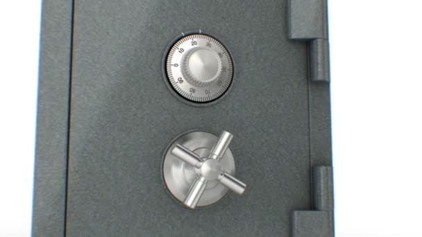 Des dollars tombent du coffre-fort .