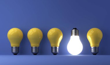 arka planda eski klasik ampul - 3B İllüstrasyon