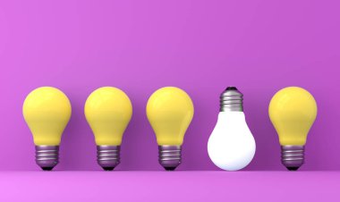 arka planda eski klasik ampul - 3B İllüstrasyon