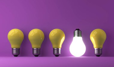 arka planda eski klasik ampul - 3B İllüstrasyon