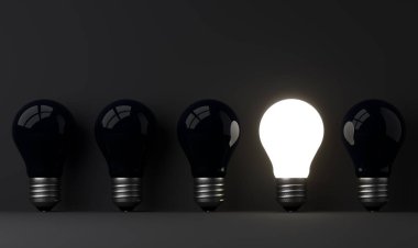 arka planda eski klasik ampul - 3B İllüstrasyon