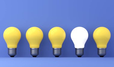 arka planda eski klasik ampul - 3B İllüstrasyon