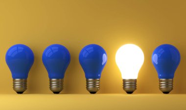 arka planda eski klasik ampul - 3B İllüstrasyon