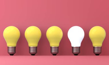 arka planda eski klasik ampul - 3B İllüstrasyon