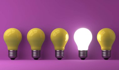 arka planda eski klasik ampul - 3B İllüstrasyon