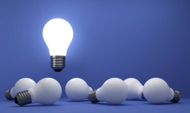 arka planda eski klasik ampul - 3B İllüstrasyon