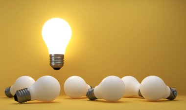 arka planda eski klasik ampul - 3B İllüstrasyon