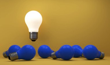 arka planda eski klasik ampul - 3B İllüstrasyon