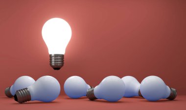 arka planda eski klasik ampul - 3B İllüstrasyon