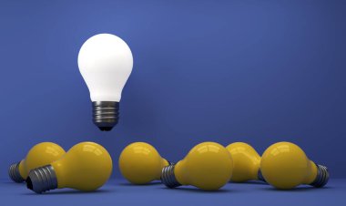 arka planda eski klasik ampul - 3B İllüstrasyon