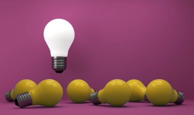 arka planda eski klasik ampul - 3B İllüstrasyon