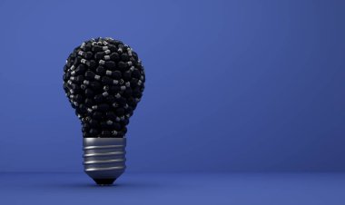 arka planda eski klasik ampul - 3B İllüstrasyon