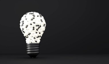 arka planda eski klasik ampul - 3B İllüstrasyon